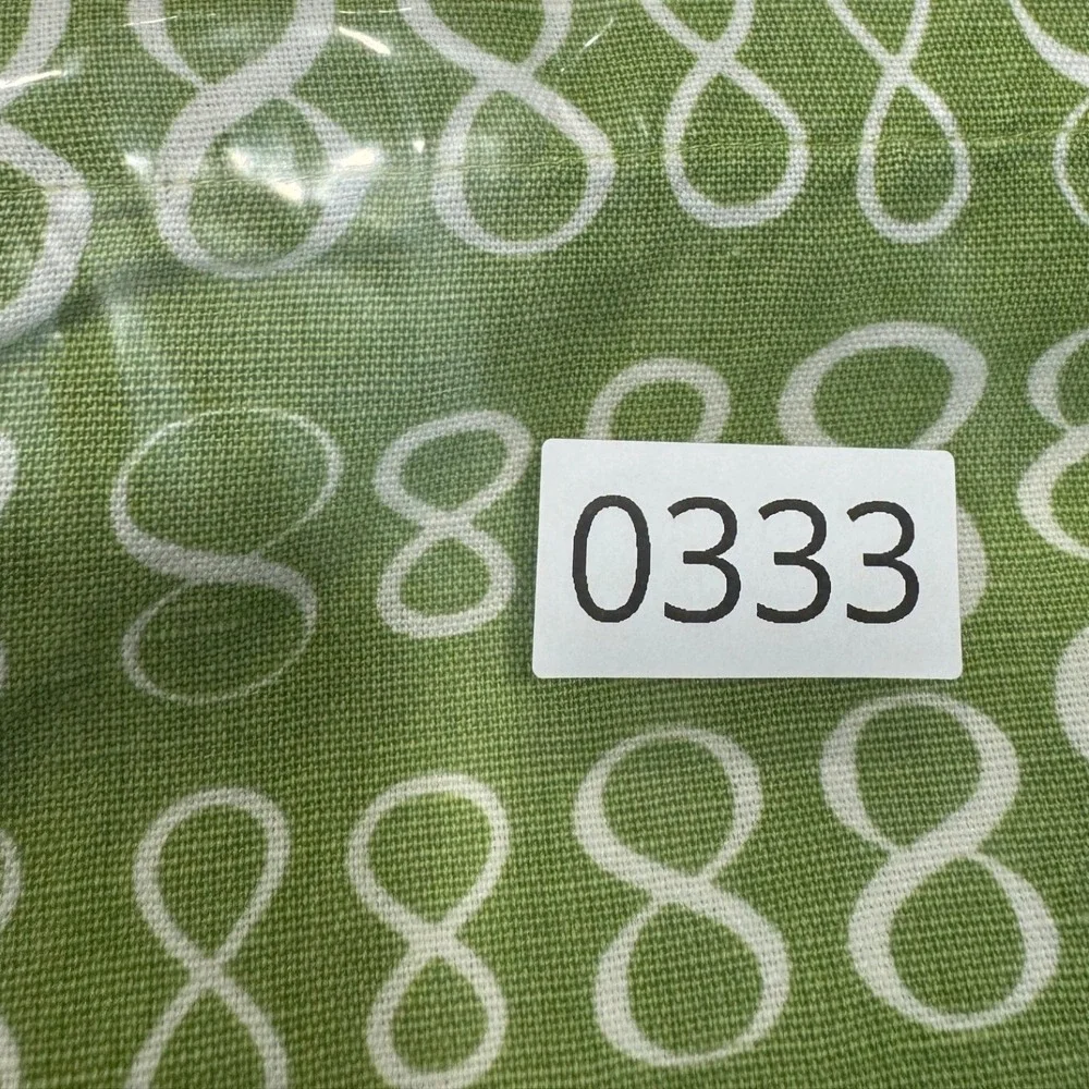 Pine Cone Hill Napkins Set of 5 Geometric Infinity Print 21x21 Green Excellent